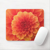 Orange Dahlia Mousepad (Mit Mouse)