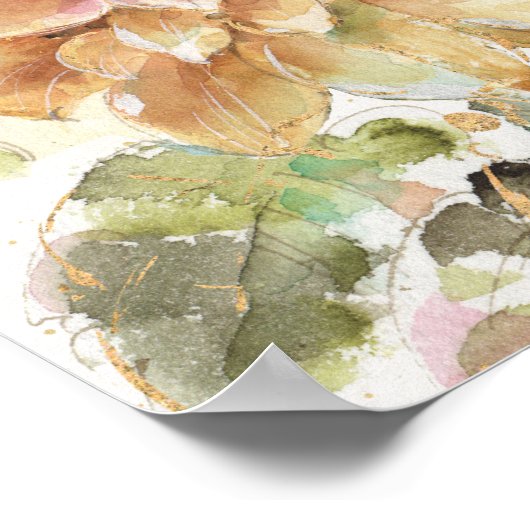 Orange Dahlia Poster (Ecke)