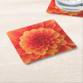 Orange Dahlia Rechteckiger Pappuntersetzer (angewinkelt)