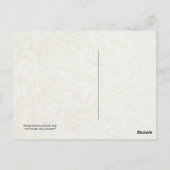 Orange Dahlia und Ladybug Postkarte (Rückseite)