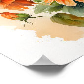 Orange Dahlias Blume Art Print Poster (Ecke)