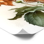 Orange Dahlias Blume Art Print Poster (Ecke)