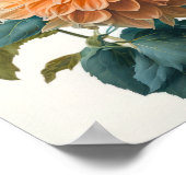 Orange Dahlias Blume Art Print Poster (Ecke)