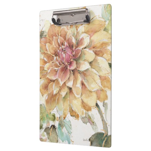 Orange Dahlie Klemmbrett (Links)