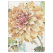 Orange Dahlie Klemmbrett (Rückseite)