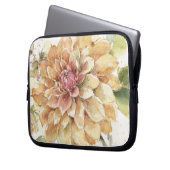 Orange Dahlie Laptopschutzhülle (Vorderseite Links)
