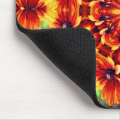 Orange Daisies Abstrakte Blume Art Mousepad (Ecke)