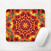 Orange Daisies Abstrakte Blume Art Mousepad (Mit Mouse)