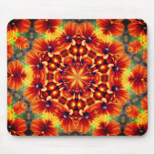 Orange Daisies Abstrakte Blume Art Mousepad (Vorne)