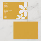 Orange Daisies - Chubby Visitenkarte (Vorne/Hinten)