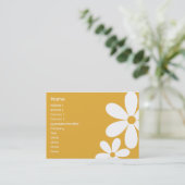 Orange Daisies - Chubby Visitenkarte (Stehend Vorderseite)