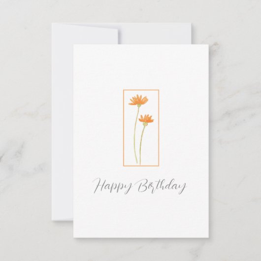 Orange Daisies Karte (Vorderseite)