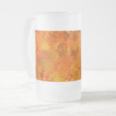 Orange Daisies Mattglas Bierglas (Vorderseite Links)