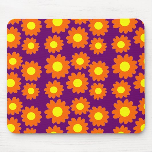 Orange Daisies Mousepad (Vorne)