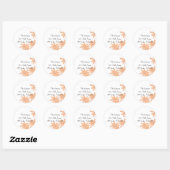 Orange Daisies Rücksendeadresse Round Stickers (Blatt)
