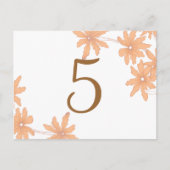 Orange Daisies Tischnummer (Vorderseite)