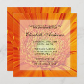 Orange Daisy 80. Geburtstagsparty Einladung (Vorne/Hinten)