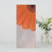 Orange Daisy and White Satin Wedding Program Programm (Stehend Vorderseite)