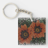 Orange Daisy Balls Akrylic Key Ring Schlüsselanhänger (Vorderseite)