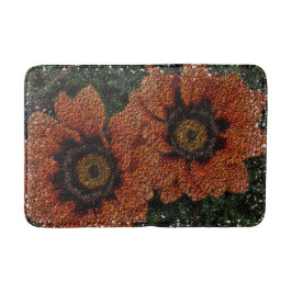 Orange Daisy Balls Bath Mat Badematte