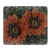 Orange Daisy Balls Chopping Board Schneidebrett (Vorderseite)