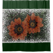 Orange Daisy Balls Duschvorhang (Vorderseite)