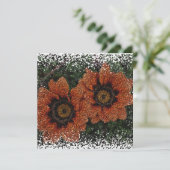 Orange Daisy Balls Flat Card (Stehend Vorderseite)