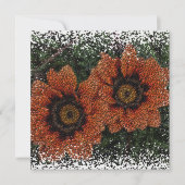 Orange Daisy Balls Flat Card (Vorderseite)