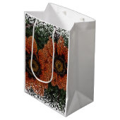 Orange Daisy Balls Geschenktasche Mittlere Geschenktüte (Vorderseite Schrägansicht)