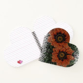 Orange Daisy Balls Heart Shaped Spiral Notebook Notizblock (Innenseite)