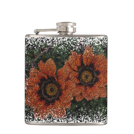 Orange Daisy Balls Hip Flask Flachmann