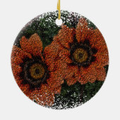 Orange Daisy Balls Keramik Dekoration (Hinten)