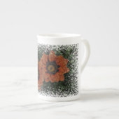 Orange Daisy Balls Knochen China Tasse (Vorderseite Rechts)
