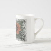 Orange Daisy Balls Knochen China Tasse (Rechts)