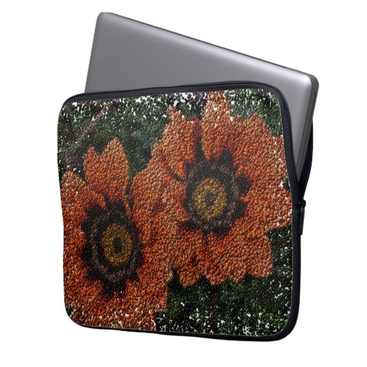 Orange Daisy Balls Laptop Sleeve (Vorderseite Links)
