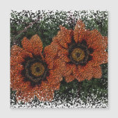 Orange Daisy Balls Magnetkarte (Vorderseite)