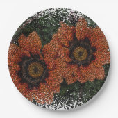 Orange Daisy Balls Paper Teller (Vorderseite)