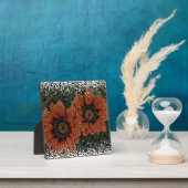 Orange Daisy Balls Plaque Fotoplatte (InSitu)