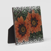 Orange Daisy Balls Plaque Fotoplatte (Vorderseite)