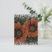 Orange Daisy Balls Postcard Postkarte (Stehend Vorderseite)