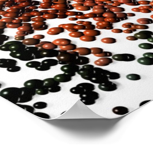 Orange Daisy Balls Poster (Ecke)