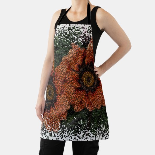 Orange Daisy Balls Schürze (InSitu)