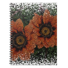 Orange Daisy Balls Spiral Notebook Notizblock