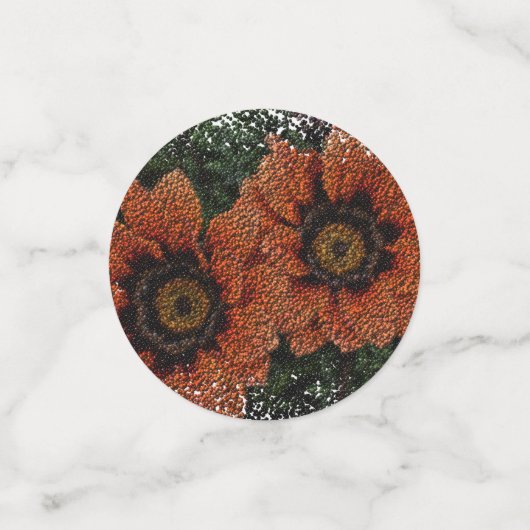 Orange Daisy Balls Table Confetti Konfetti (Klein Vorderseite)