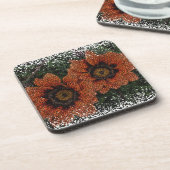 Orange Daisy Balls Untersetzer (Linke Seite)