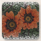 Orange Daisy Balls Untersetzer (Vorderseite)
