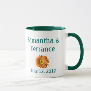 Orange Daisy Blume anpassbar Tasse