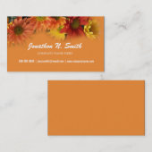 Orange daisy Blume elegante Visitenkarten. Visitenkarte (Vorne/Hinten)