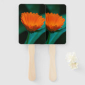 Orange daisy Blume Fächer (Vorne und Hinten)