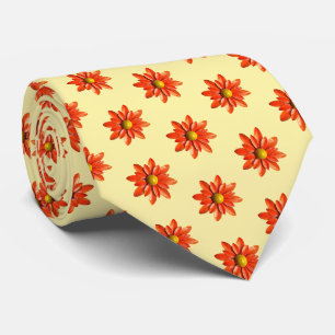 Orange Daisy Blume Fashion Butter Yellow Trendy Krawatte
